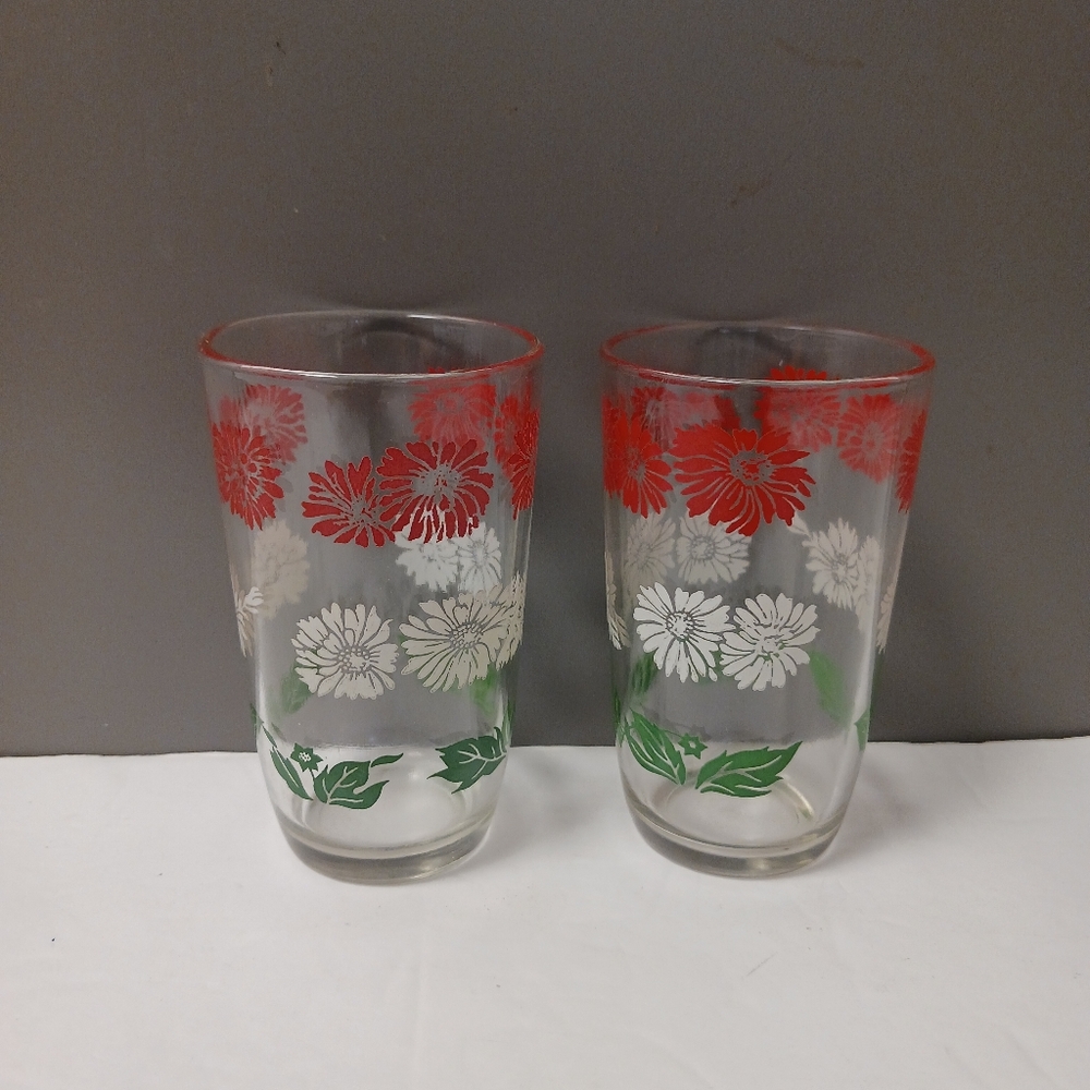 Vintage Lot Of 2 Swanky Swig Glasses By Kraft Food. 1950s.No Chips Or Cracks.GUC